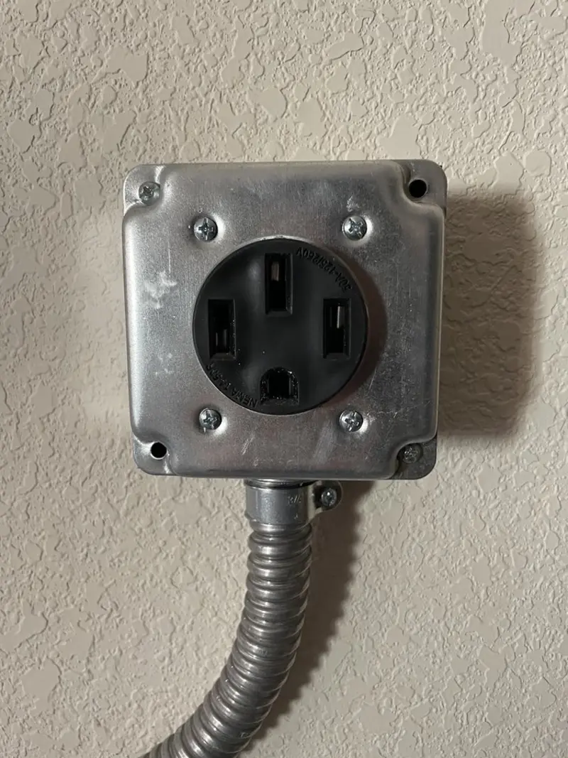 NEMA 14-50 outlet installed for Electrical Panel Upgrade in Cut Off